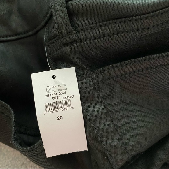 Gap Teen Girls Sky High Coated Black Jeans - Picture 7 of 9